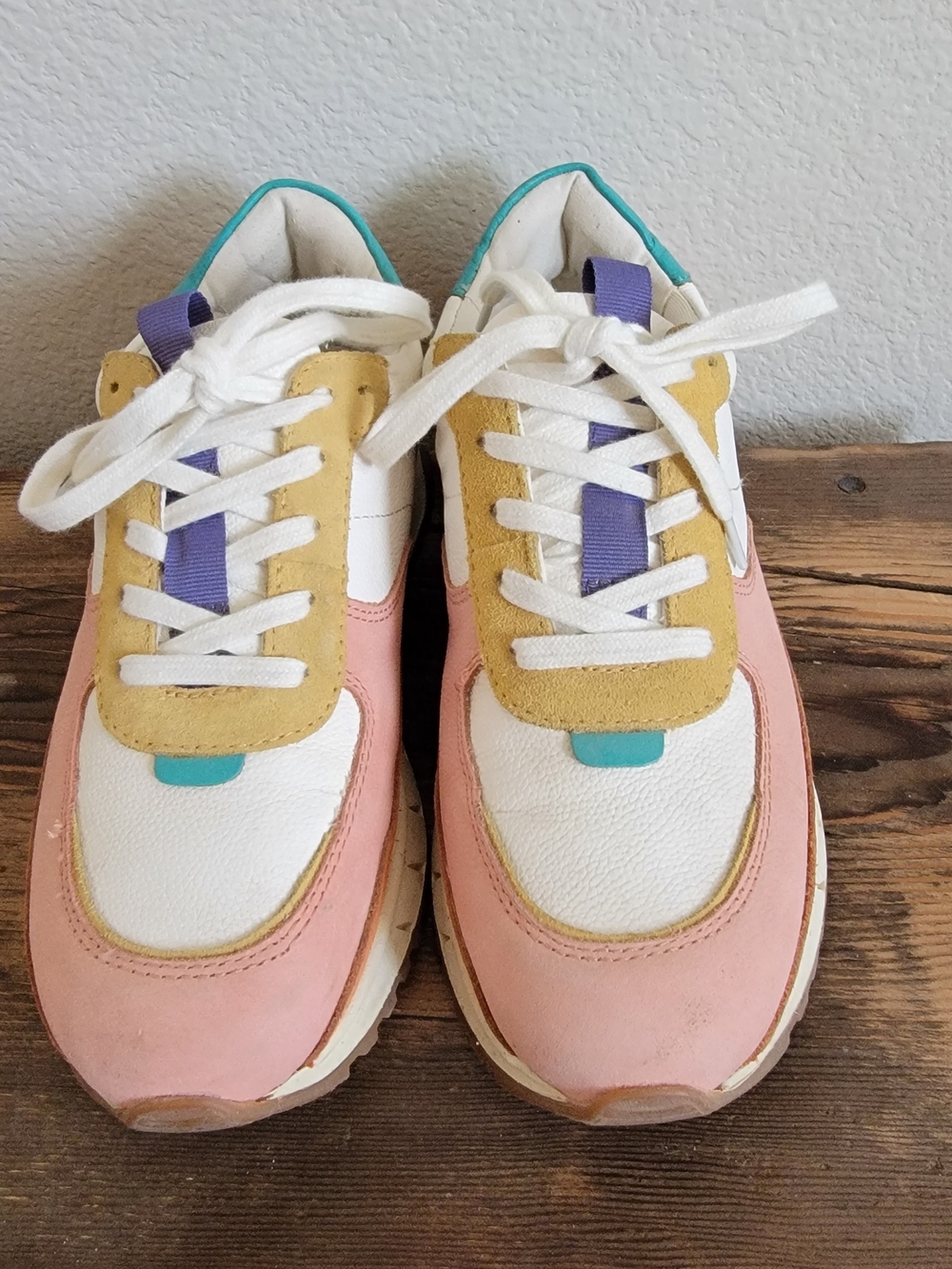 Madewell Pink White Yellow Multicolor Sneakers